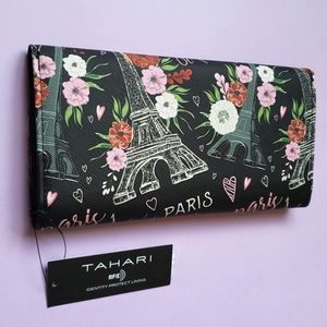 NWT Tahari Trifold RFID Wallet-Floral Paris